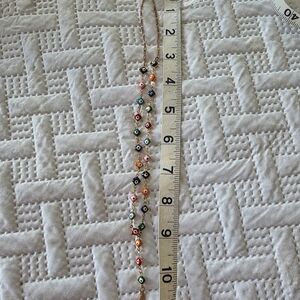 Multicolor Beaded Eye Charm Necklace - Women's Jewelry